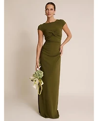 Six Stories Women's Twist Bust Short Sleeve Stretch