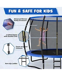 Sugift 12FT Astm Approved Recreational Trampoline with Ladder