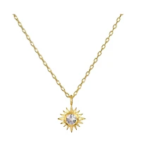 Satya Jewelry Gaining Clarity White Topaz Starburst Necklace – Adjustable, Elegant, Sparkling Necklace