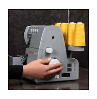 Singer Heavy Duty Serger Sewing Machine with Metal Frame - Gray