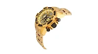 Invicta Men's Quartz Chronograph Pro Diver Watch – Gold Strap, Round Case Diameter 48mm