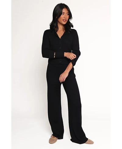 Petal and Pup Women's Elliot Knitted Pant Set - Black