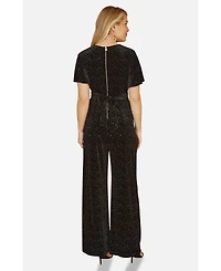 Yumi Women's Sparkle Velvet Jumpsuit