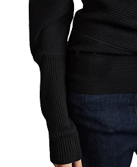 Reiss Women's Asymmetric Drape Knitted Top