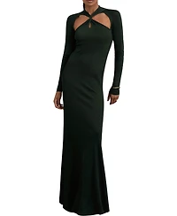 Reiss Women's Cut-Out Knitted Maxi Dress