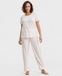 Charter Club Women's Combuster Short-Sleeve Pajama Set, Macy's Exclusive