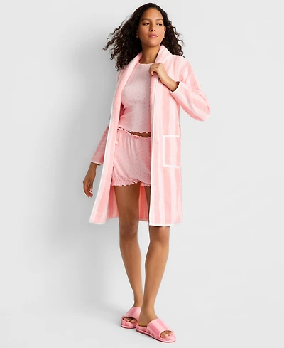 State of Day Women's Broad Stripe Cotton Robe, Macy's Exclusive