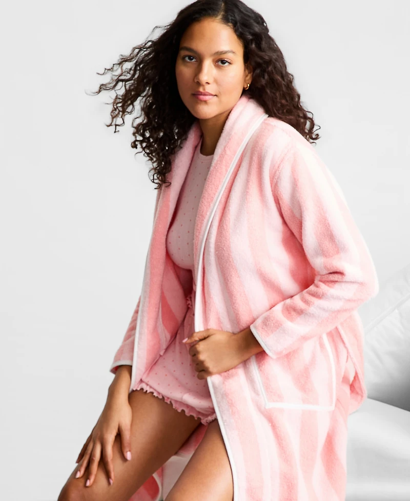 State of Day Women's Broad Stripe Cotton Robe, Macy's Exclusive