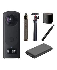 Ricoh Theta Z1 51GB – 360° Spherical Panorama Camera with Power Bank, Tripod, Extension Adapter, Lens Protector & Cap Bundle