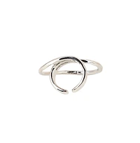 Women's The Wrap-Line Statement Ring - Chrome Silver