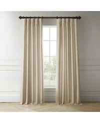 Half Price Drapes Sepia Tan Italian Faux Linen Room Darkening Curtain