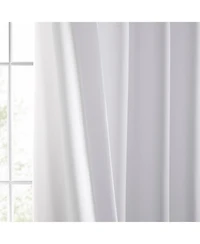 Half Price Drapes Dove White Italian Faux Linen Room Darkening Curtain