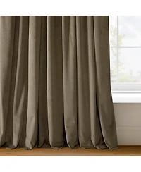 Half Price Drapes Denver Taupe Signature Velvet Blackout Curtain