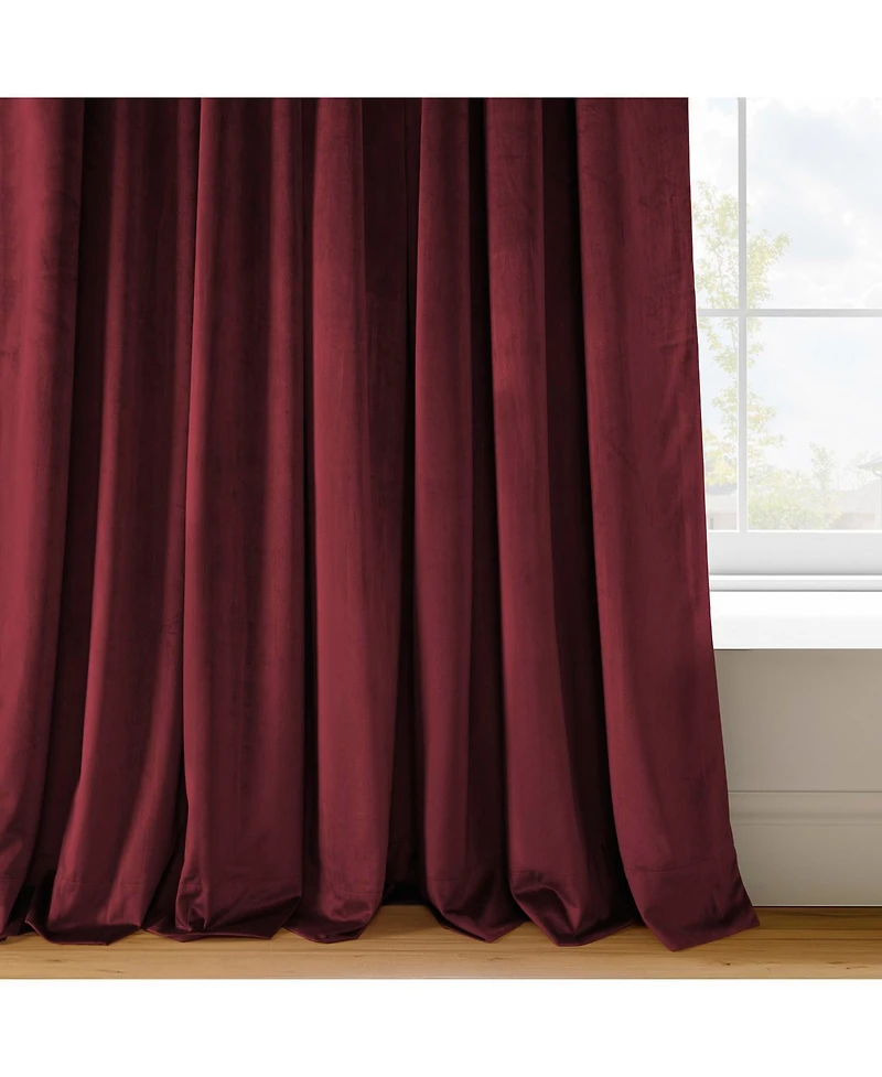 Half Price Drapes Signature Extra Wide Velvet Blackout Curtain