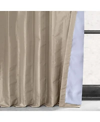Half Price Drapes Antique Beige Faux Silk Taffeta Blackout Curtain
