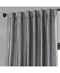 Half Price Drapes Platinum Faux Silk Taffeta Blackout Curtain