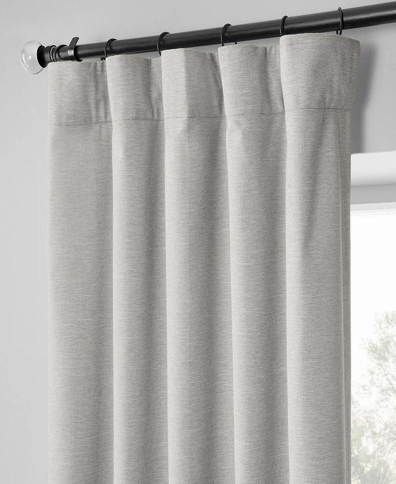 Half Price Drapes Boho Chic Faux Linen Blackout Curtain Pair (2 Panels