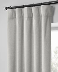 Half Price Drapes Boho Chic Faux Linen Blackout Curtain Pair (2 Panels