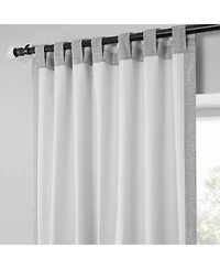Half Price Drapes Boho Chic Faux Linen Blackout Curtain Pair (2 Panels