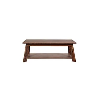 Porter Designs Kalispell Solid Sheesham Wood Coffee Table, Brown