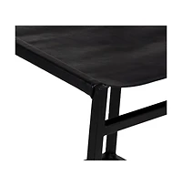 Remy Full-Grain Leather Bar Stool, Black