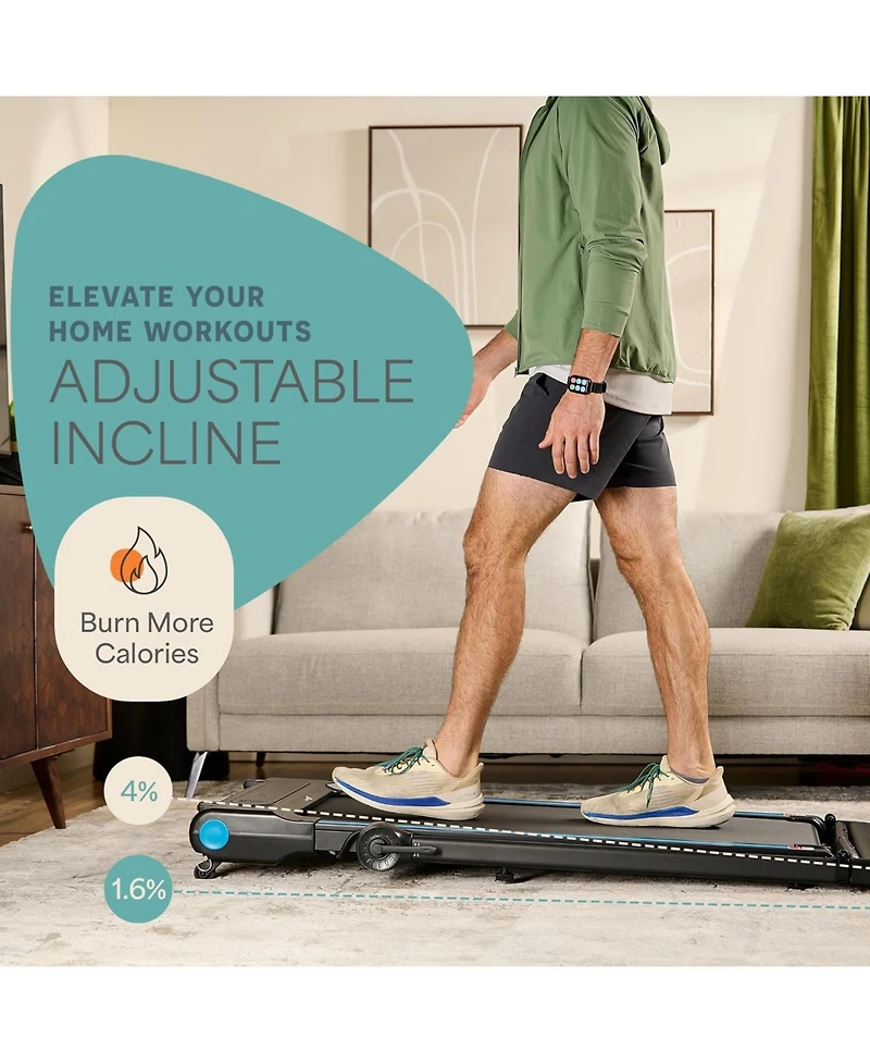 Lifepro Compact Walking Pad Treadmill with Desk, Incline & Bluetooth – 3-in-1 Under Desk Treadmill for Walking, Jogging & Running at Home/Offic