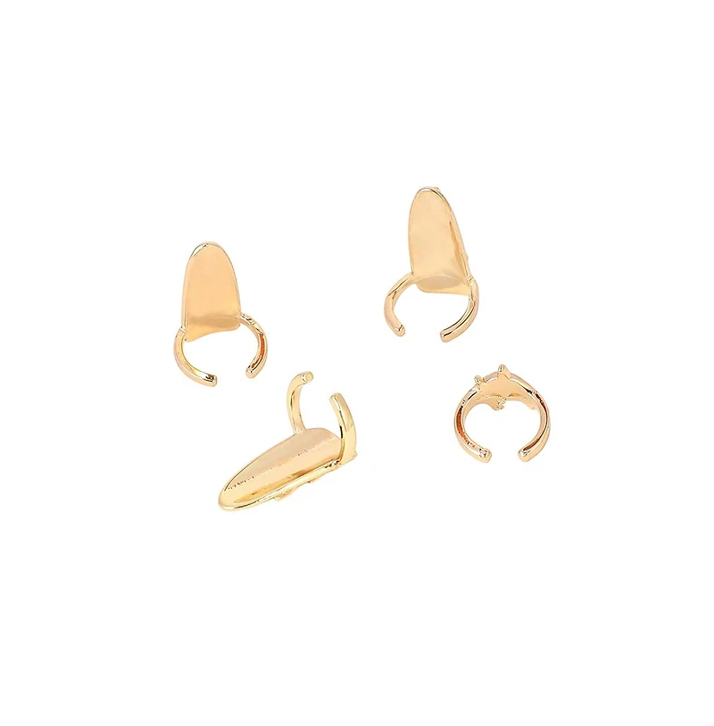 Women's The Wonder-Woman Nail Rings - California Gold (Set Of 4)