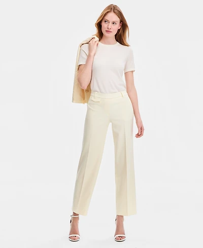 Anne Klein Women's Liberty Stretch High Rise Wide-Leg Pull-On Pants