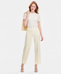 Anne Klein Women's Liberty Stretch High Rise Wide-Leg Pull-On Pants