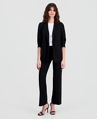 Anne Klein Women's Scrunch-Sleeve Open-Front Blazer