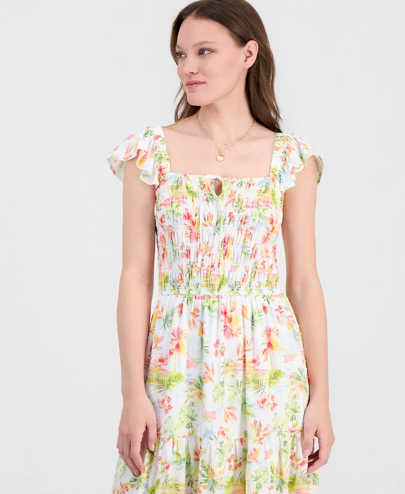 Self Esteem Juniors' Sleeveless Floral Midi Dress