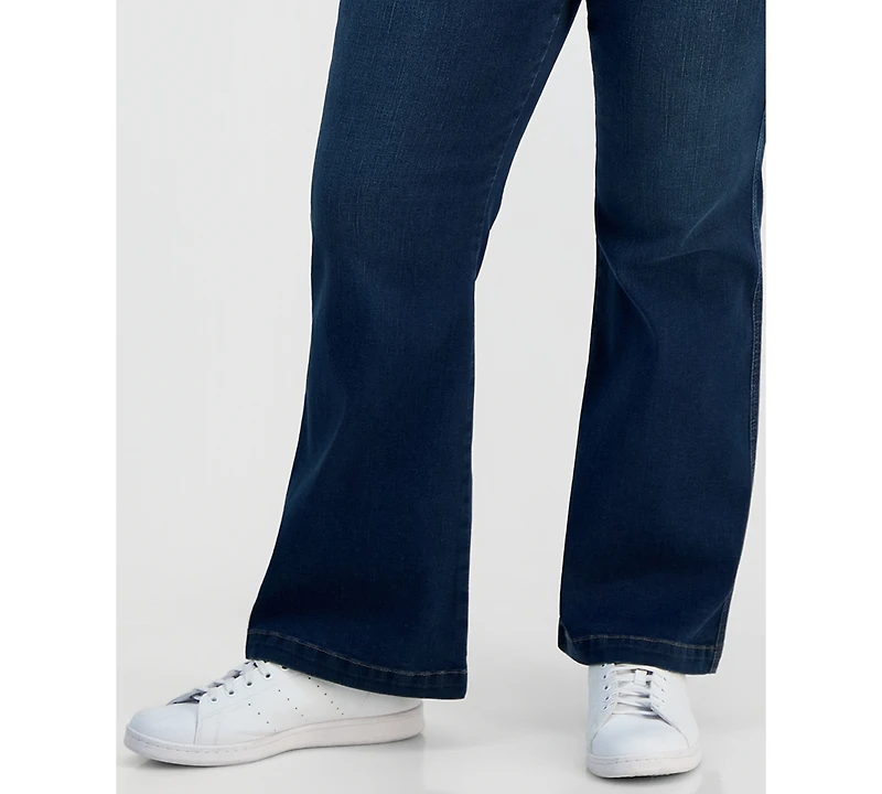 Style & Co Plus Pull-On Shaping High-Rise Bootcut Jeans, Macy's Exclusive