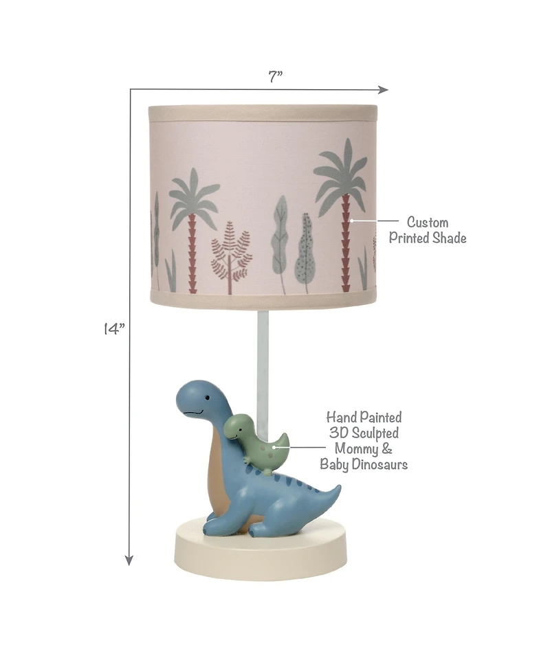 Lambs & Ivy Dino-Might Custom Designed 3D Dinosaur Nursery Lamp with Shade