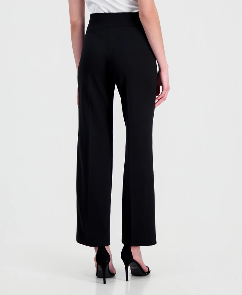 Anne Klein Women's High-Rise Wide-Leg Pull On Pants