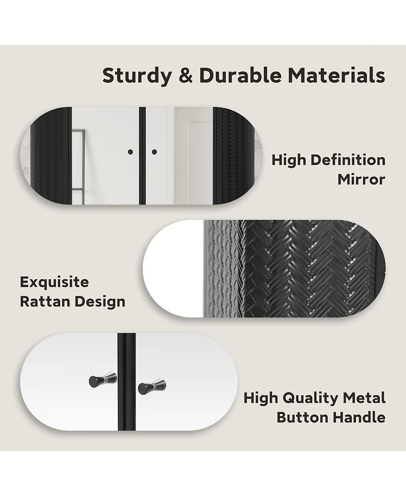 Clihome Green Wall-Mounted Bathroom Cabinet with Mirror – Ideal for Bathroom, Living Room, Kitchen & Dining Area