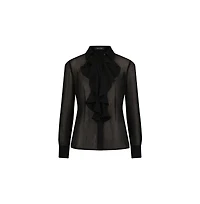 The Noli Shop Women's Georgia Semi-Sheer Blouse - Burgundy