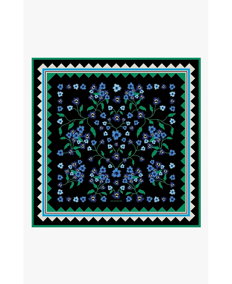 Jessie Zhao New York Garden Nocturne Double Sided Silk Scarf