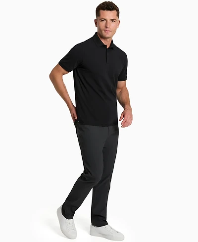 Kenneth Cole Men's Solid Button Placket Polo Shirt