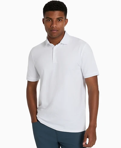 Kenneth Cole Men's Solid Button Placket Polo Shirt