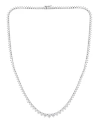 Macy's Diamond Graduated Martini Tennis Necklace (10 ct. t.w.) in 14k White Gold