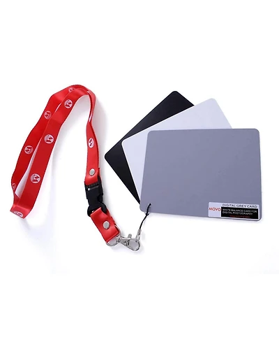 Movo Photo Color/White Balance Card Set for Digital Photography (Index card sized, 5 X 4)