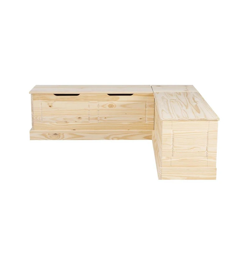 Linon Tobin Backless Nook Unfinished