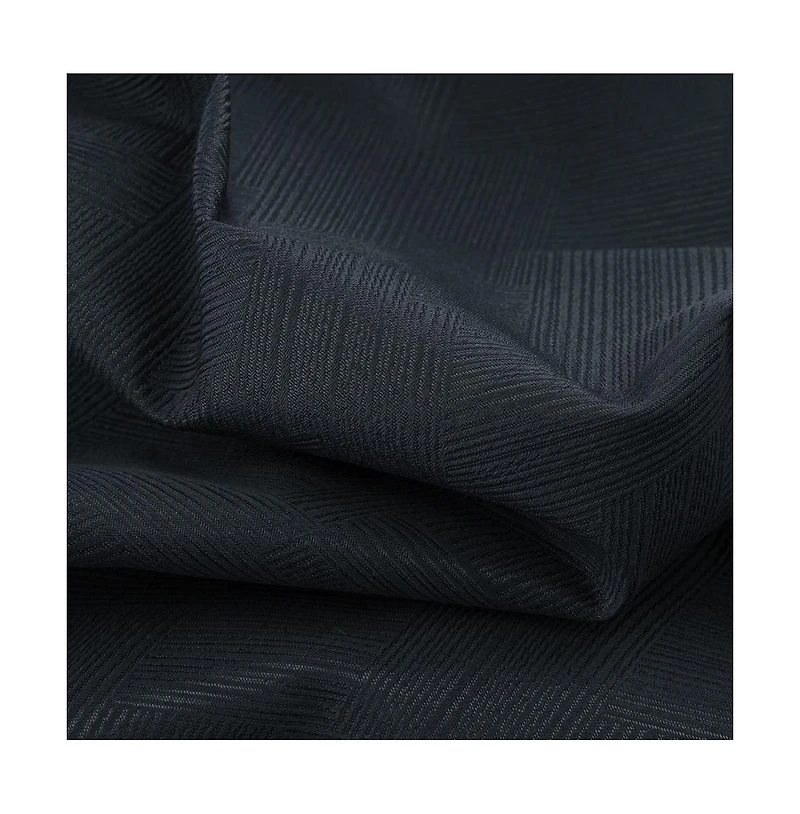 Rt Designers Collection Barron 100% Blackout Grommet Curtain Panel 54" x 90" Charcoal