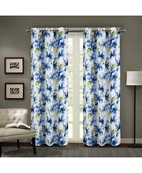 Rt Designer Collection April Printed Blackout Luxurious Decorative Grommet Curtain Panel 54" x 84