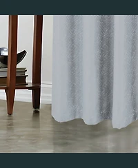 Rt Designer Collection Cassi Shimmer Jacquard Grommet Curtain Panel 54" x 90" Grey