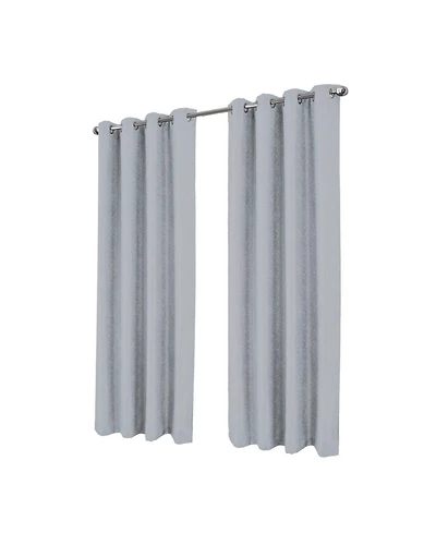 Rt Designer Collection Cassi Shimmer Jacquard 2 Pack Grommet Curtain Panel Pair 36" x 84