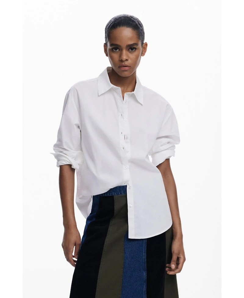 Desigual Women's A-line patchwork midi skirt