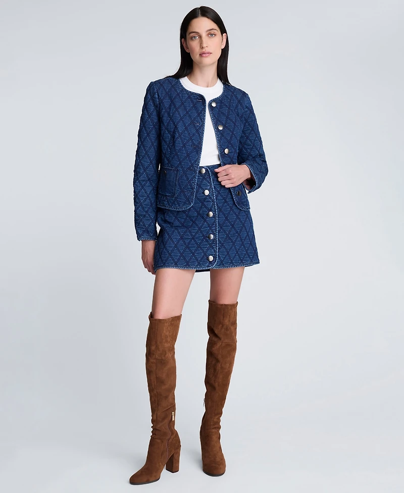 Kenneth Cole Women's Quilted Collarless Jacket