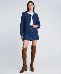 Kenneth Cole Women's Quilted Collarless Jacket