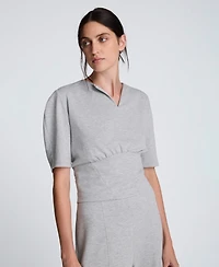 Kenneth Cole Women's V-Neck Cropped Top